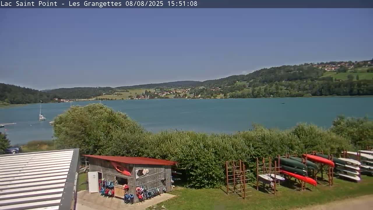 Les Grangettes, Lac de Saint Point Lake Live Cam - Pontarlier, Doubs, Bourgogne-Franche-Comté, France
