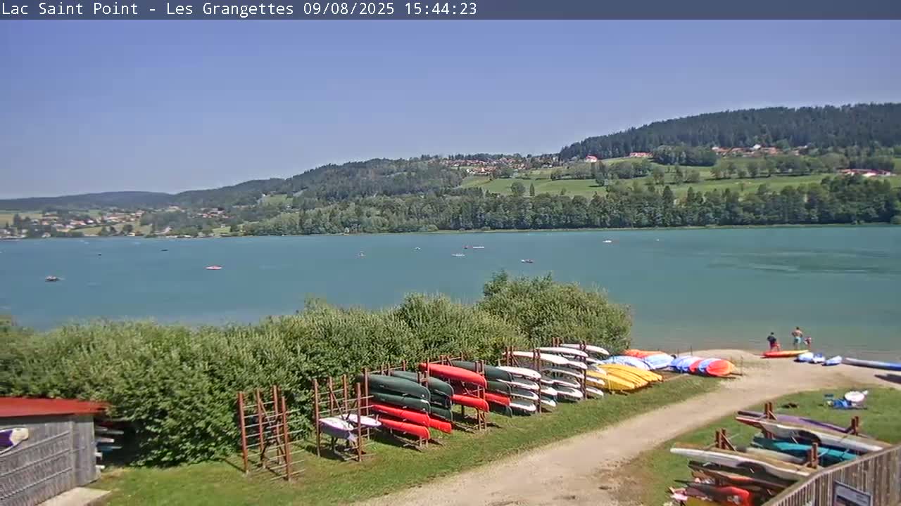 Les Grangettes, Lac de Saint Point Lake Live Cam - Pontarlier, Doubs, Bourgogne-Franche-Comté, France