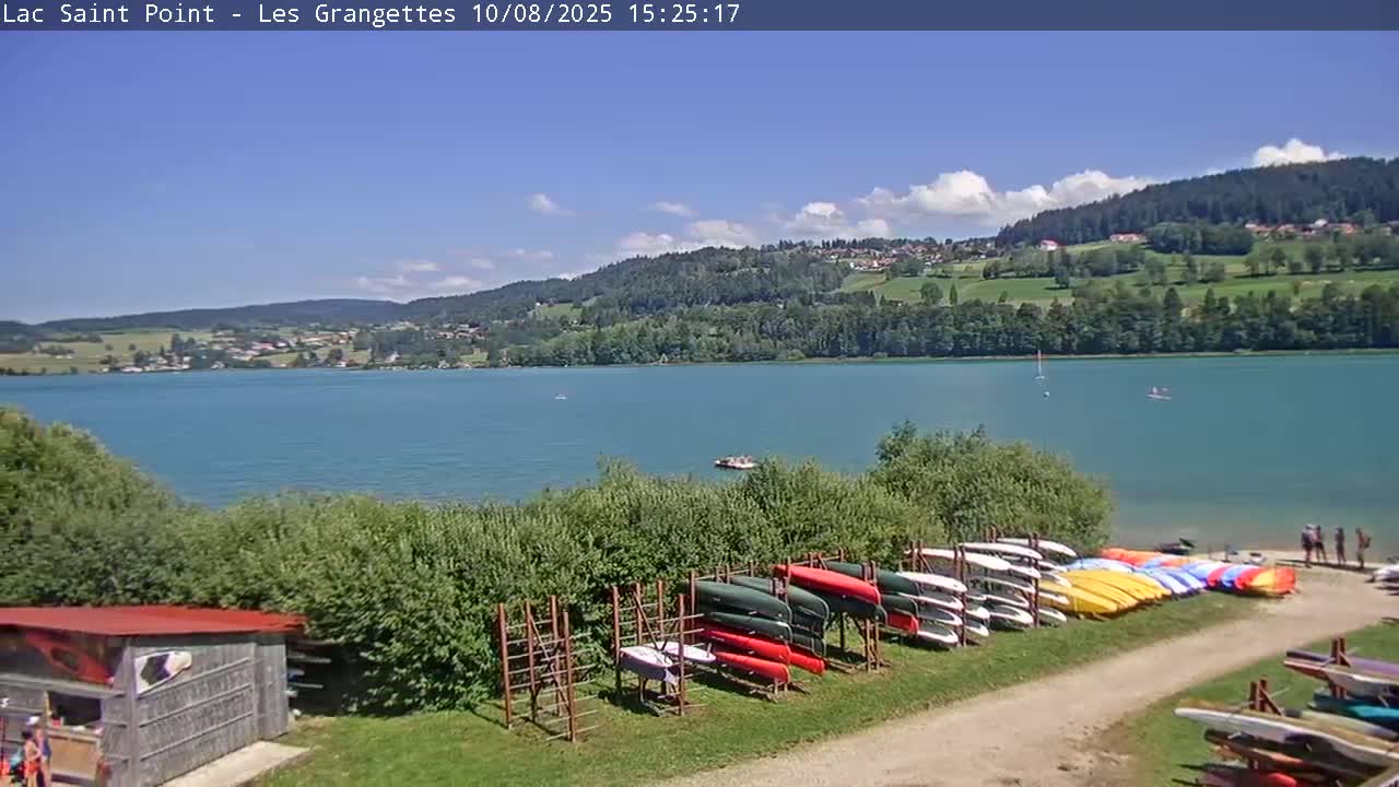 Les Grangettes, Lac de Saint Point Lake Live Cam - Pontarlier, Doubs, Bourgogne-Franche-Comté, France