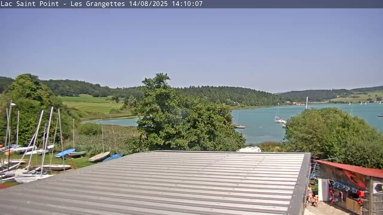 Les Grangettes, Lac de Saint Point Lake Live Cam - Pontarlier, Doubs, Bourgogne-Franche-Comté, France