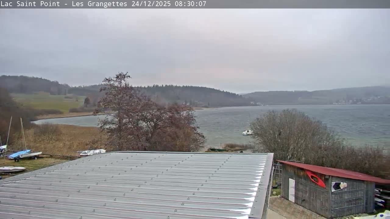 Les Grangettes, Lac de Saint Point Lake Live Cam - Pontarlier, Doubs, Bourgogne-Franche-Comté, France