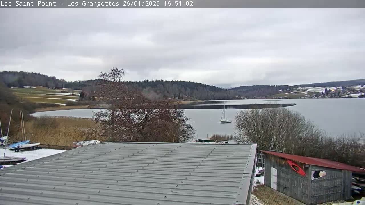 Les Grangettes, Lac de Saint Point Lake Live Cam - Pontarlier, Doubs, Bourgogne-Franche-Comté, France