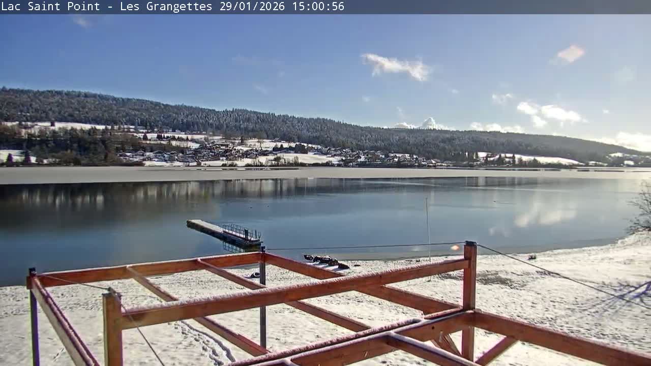 Les Grangettes, Lac de Saint Point Lake Live Cam - Pontarlier, Doubs, Bourgogne-Franche-Comté, France