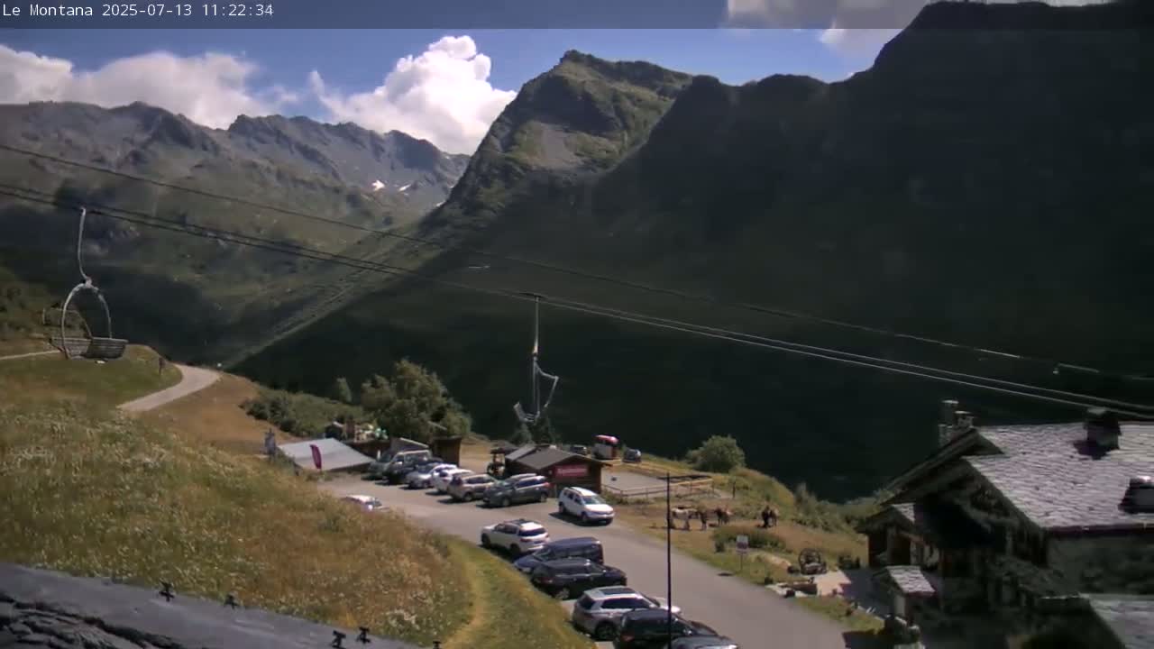 Montvalezan,  La RosièreSki Village & Chalet Le Montana Cottage French Alps Live Cam - Albertville, Savoie, Auvergne-Rhône-Alpes, France