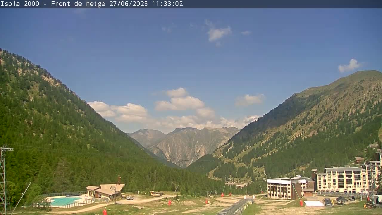 Isola, Isola 2000 Ski Village & Ski Slopes Live Cam - Nice, Alpes-Maritimes, Provence-Alpes-Côte d’Azur, France
