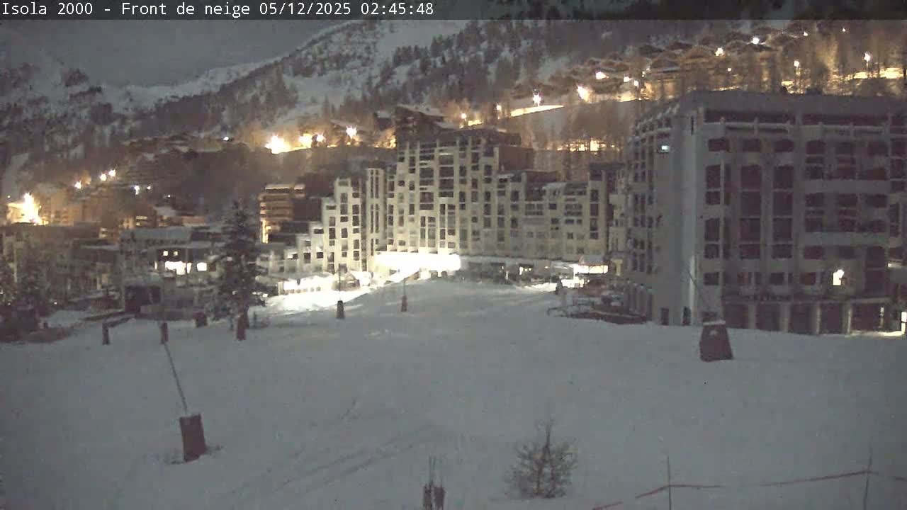 Isola, Isola 2000 Ski Village & Ski Slopes Live Cam - Nice, Alpes-Maritimes, Provence-Alpes-Côte d’Azur, France