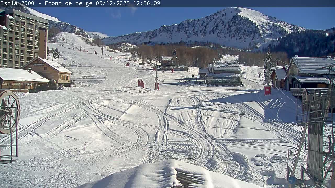 Isola, Isola 2000 Ski Village & Ski Slopes Live Cam - Nice, Alpes-Maritimes, Provence-Alpes-Côte d’Azur, France