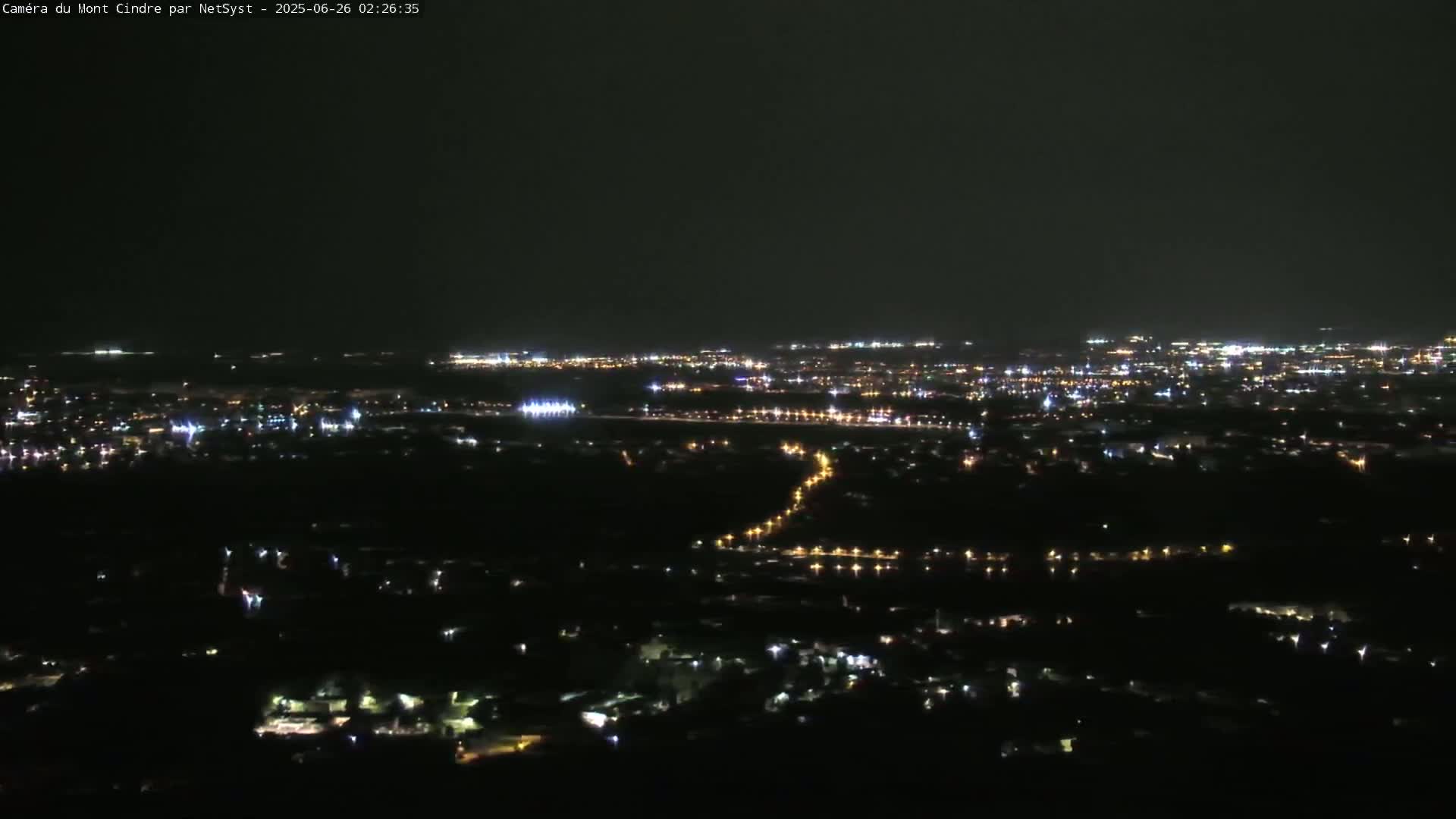 Lyon Skyline from Saint-Cyr-au-Mont-d'Or Mont Cindre Live Cam - Lyon, Métropole de Lyon, Auvergne-Rhône-Alpes, France
