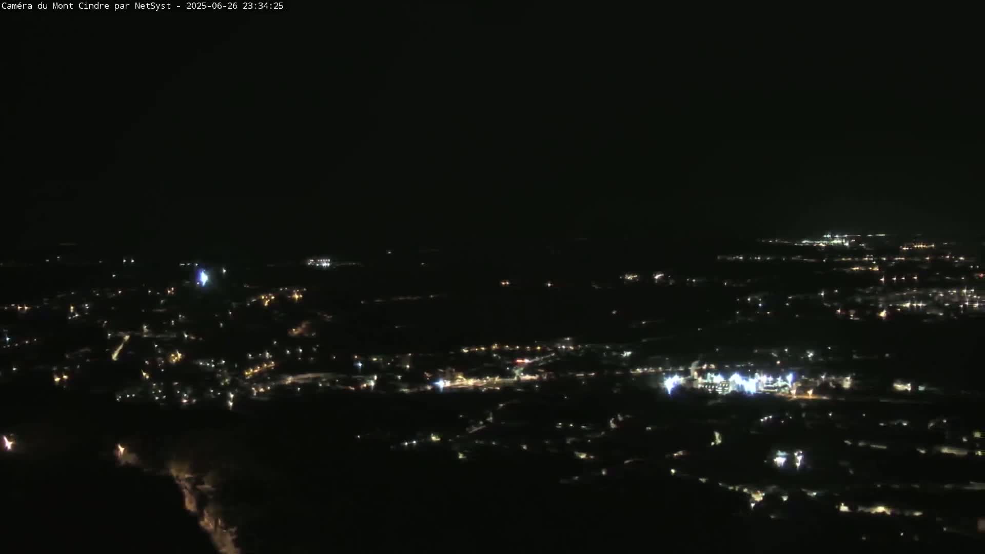 Lyon Skyline from Saint-Cyr-au-Mont-d'Or Mont Cindre Live Cam - Lyon, Métropole de Lyon, Auvergne-Rhône-Alpes, France