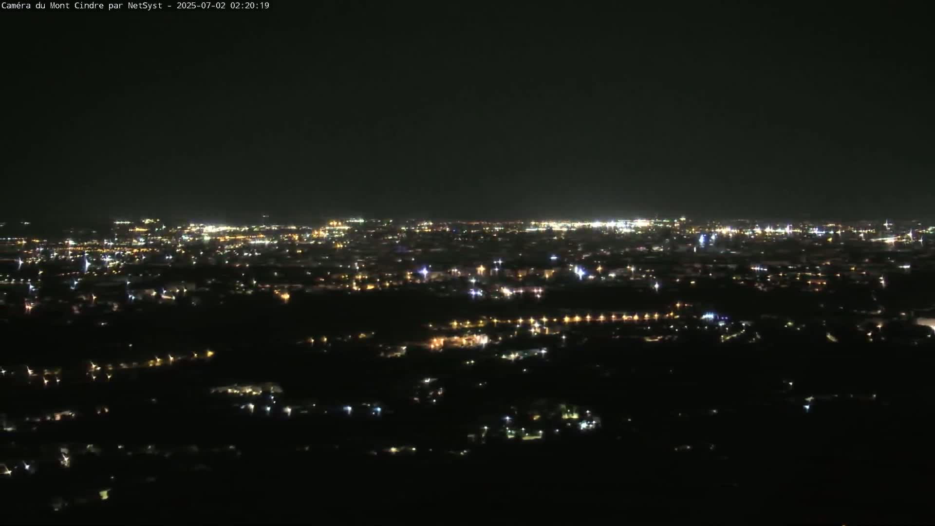 Lyon Skyline from Saint-Cyr-au-Mont-d'Or Mont Cindre Live Cam - Lyon, Métropole de Lyon, Auvergne-Rhône-Alpes, France