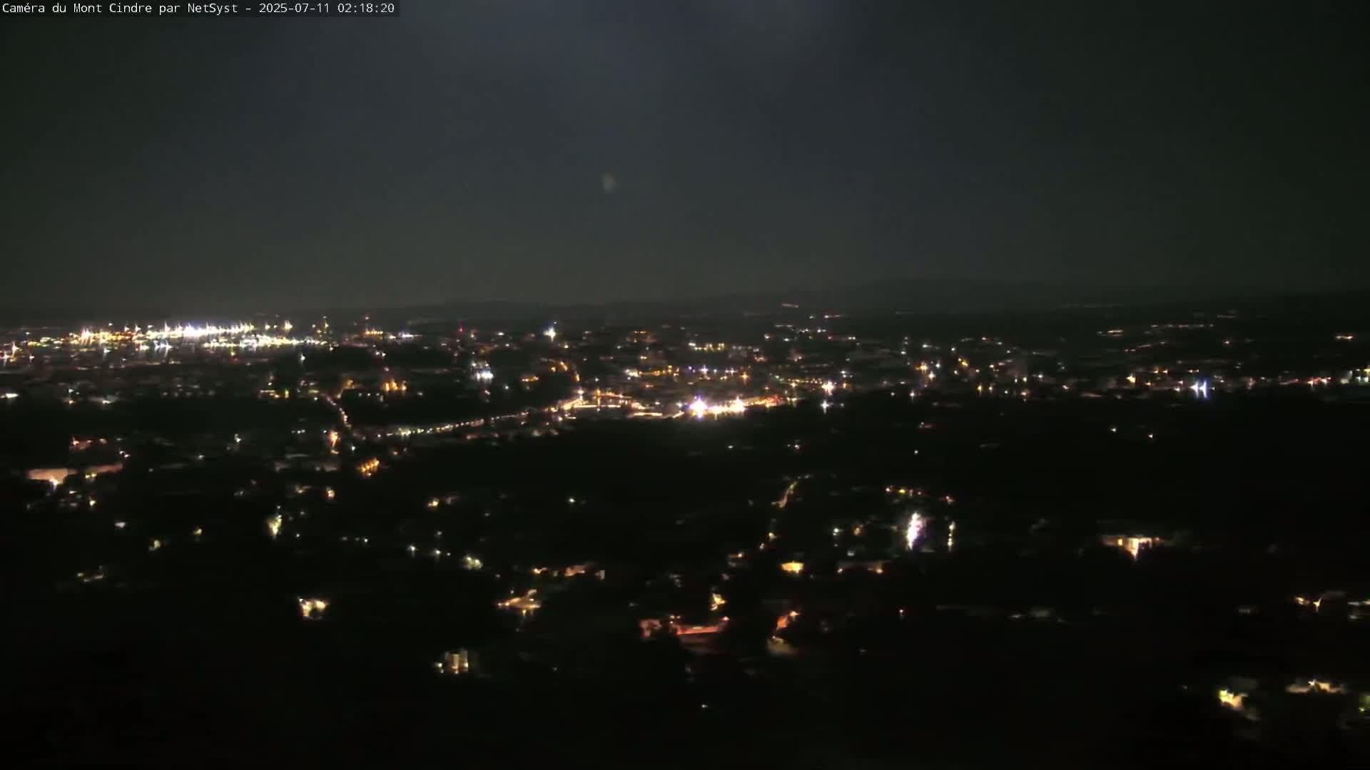 Lyon Skyline from Saint-Cyr-au-Mont-d'Or Mont Cindre Live Cam - Lyon, Métropole de Lyon, Auvergne-Rhône-Alpes, France