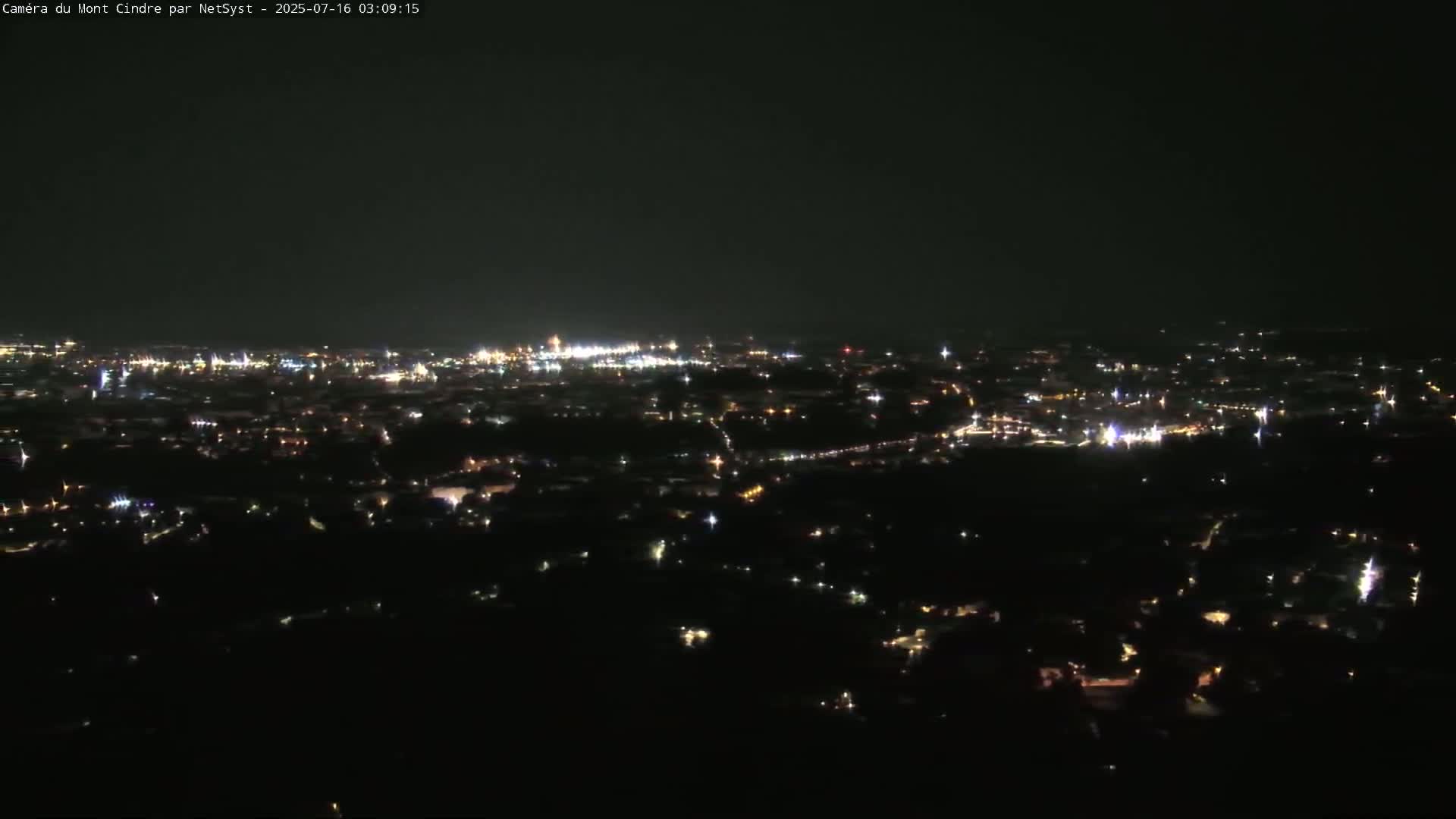 Lyon Skyline from Saint-Cyr-au-Mont-d'Or Mont Cindre Live Cam - Lyon, Métropole de Lyon, Auvergne-Rhône-Alpes, France