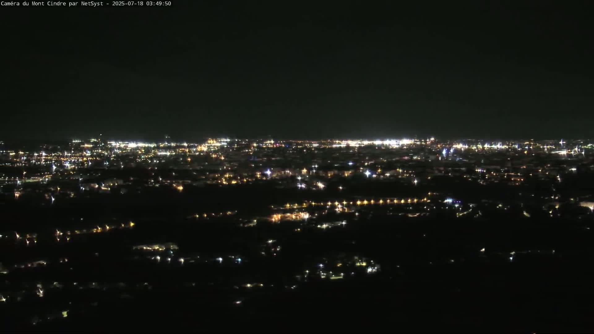 Lyon Skyline from Saint-Cyr-au-Mont-d'Or Mont Cindre Live Cam - Lyon, Métropole de Lyon, Auvergne-Rhône-Alpes, France
