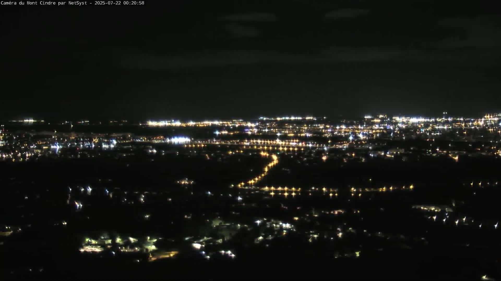 Lyon Skyline from Saint-Cyr-au-Mont-d'Or Mont Cindre Live Cam - Lyon, Métropole de Lyon, Auvergne-Rhône-Alpes, France
