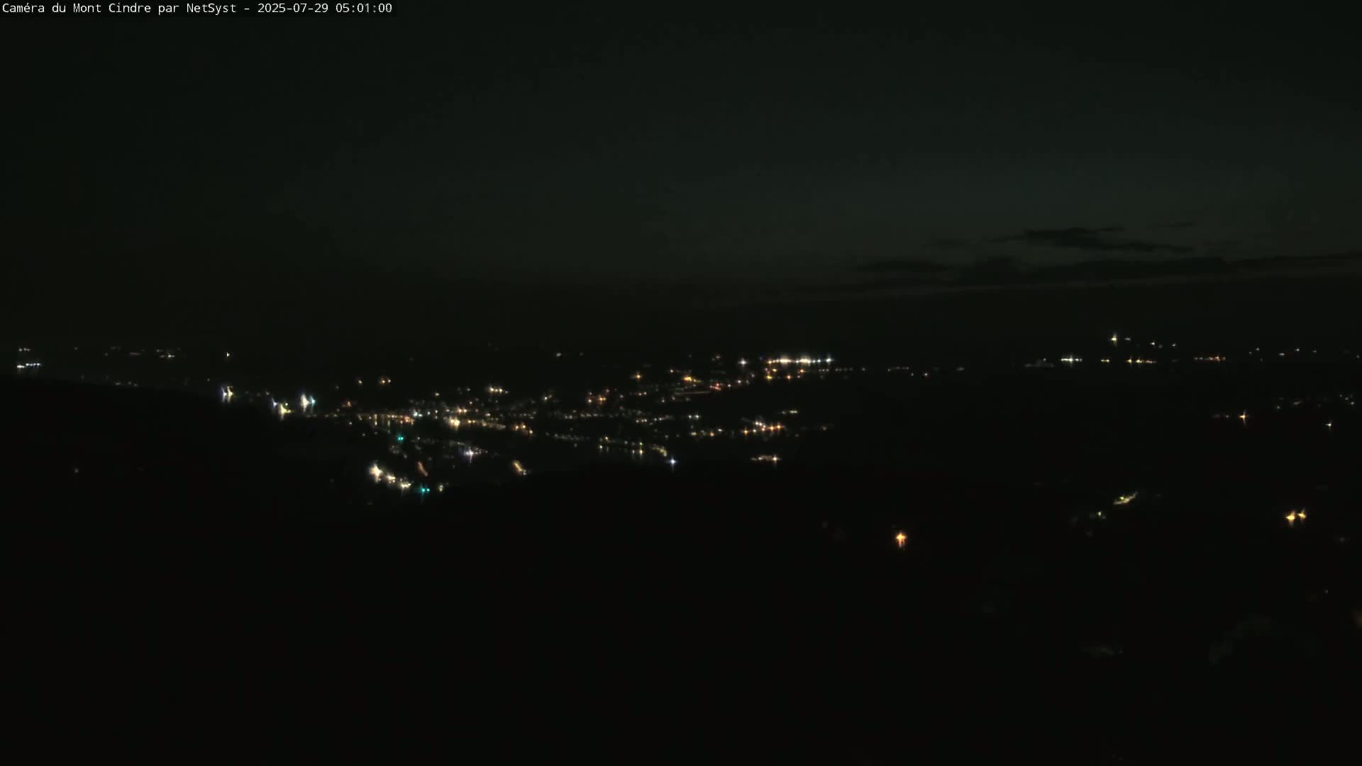 Lyon Skyline from Saint-Cyr-au-Mont-d'Or Mont Cindre Live Cam - Lyon, Métropole de Lyon, Auvergne-Rhône-Alpes, France