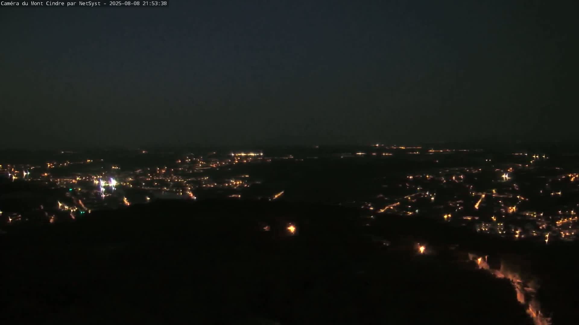 Lyon Skyline from Saint-Cyr-au-Mont-d'Or Mont Cindre Live Cam - Lyon, Métropole de Lyon, Auvergne-Rhône-Alpes, France