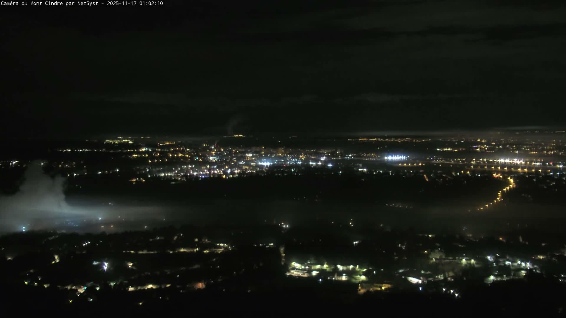 Lyon Skyline from Saint-Cyr-au-Mont-d'Or Mont Cindre Live Cam - Lyon, Métropole de Lyon, Auvergne-Rhône-Alpes, France