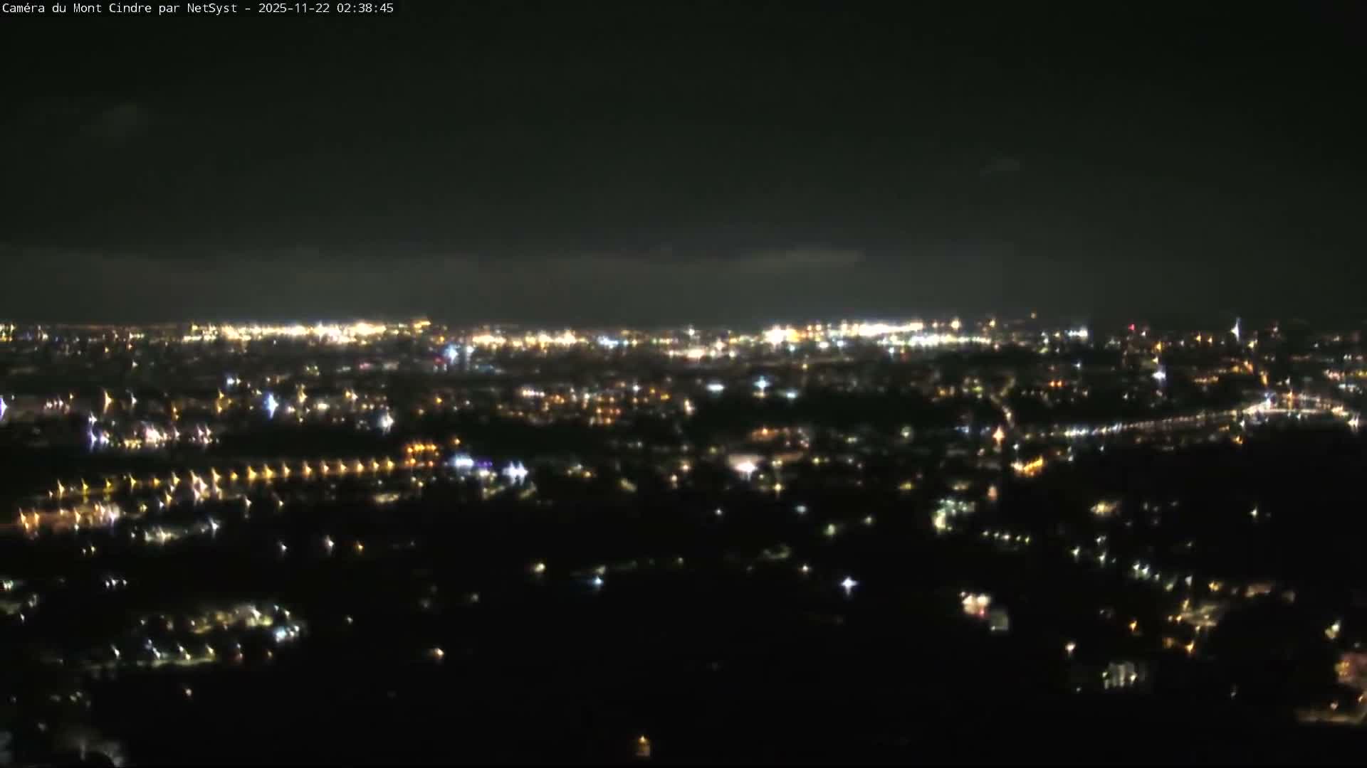 Lyon Skyline from Saint-Cyr-au-Mont-d'Or Mont Cindre Live Cam - Lyon, Métropole de Lyon, Auvergne-Rhône-Alpes, France