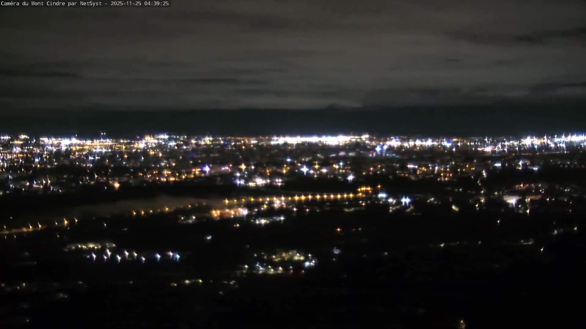 Lyon Skyline from Saint-Cyr-au-Mont-d'Or Mont Cindre Live Cam - Lyon, Métropole de Lyon, Auvergne-Rhône-Alpes, France