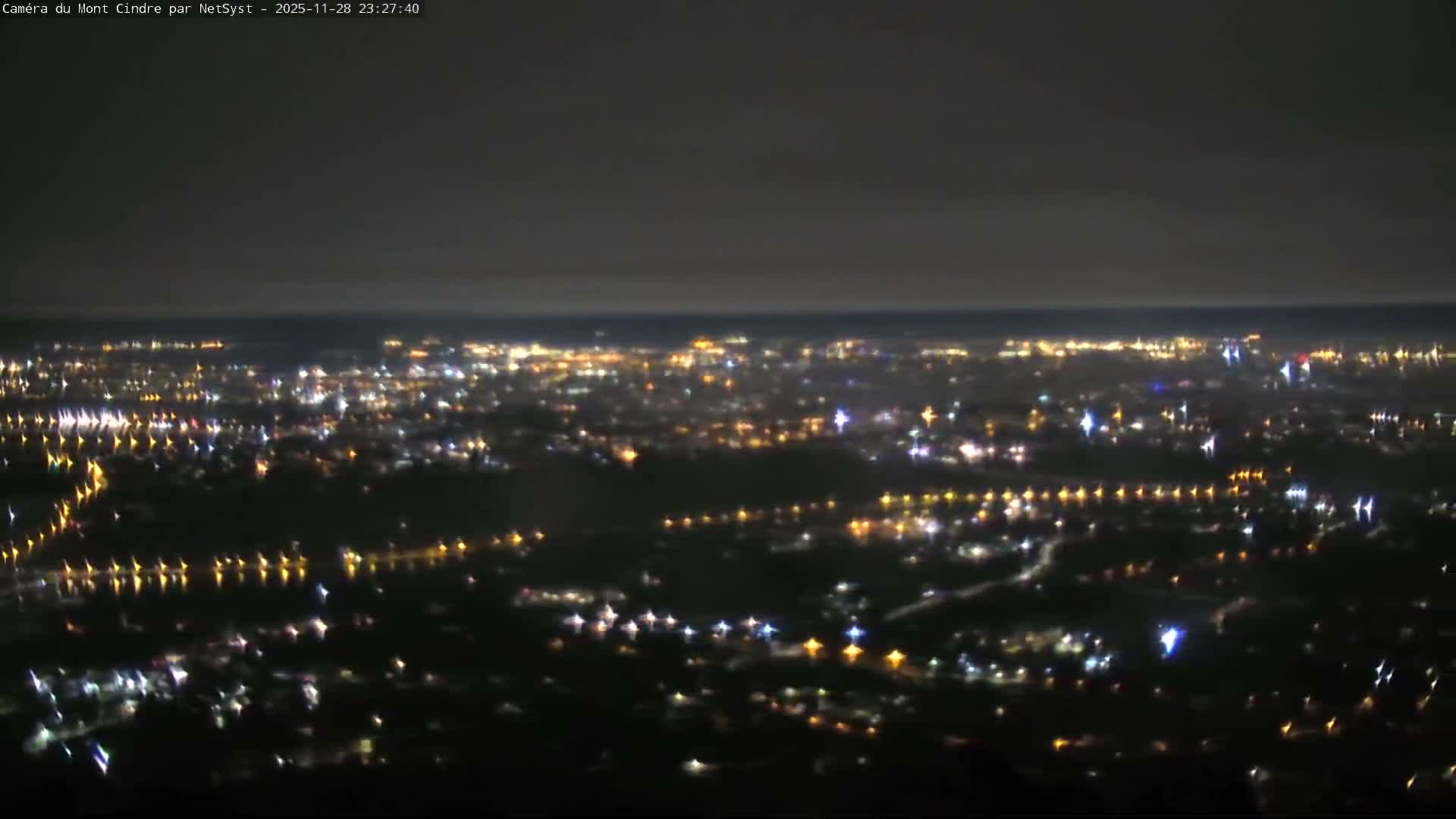 Lyon Skyline from Saint-Cyr-au-Mont-d'Or Mont Cindre Live Cam - Lyon, Métropole de Lyon, Auvergne-Rhône-Alpes, France