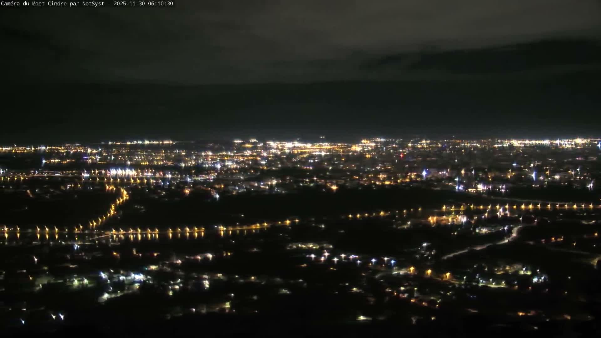 Lyon Skyline from Saint-Cyr-au-Mont-d'Or Mont Cindre Live Cam - Lyon, Métropole de Lyon, Auvergne-Rhône-Alpes, France