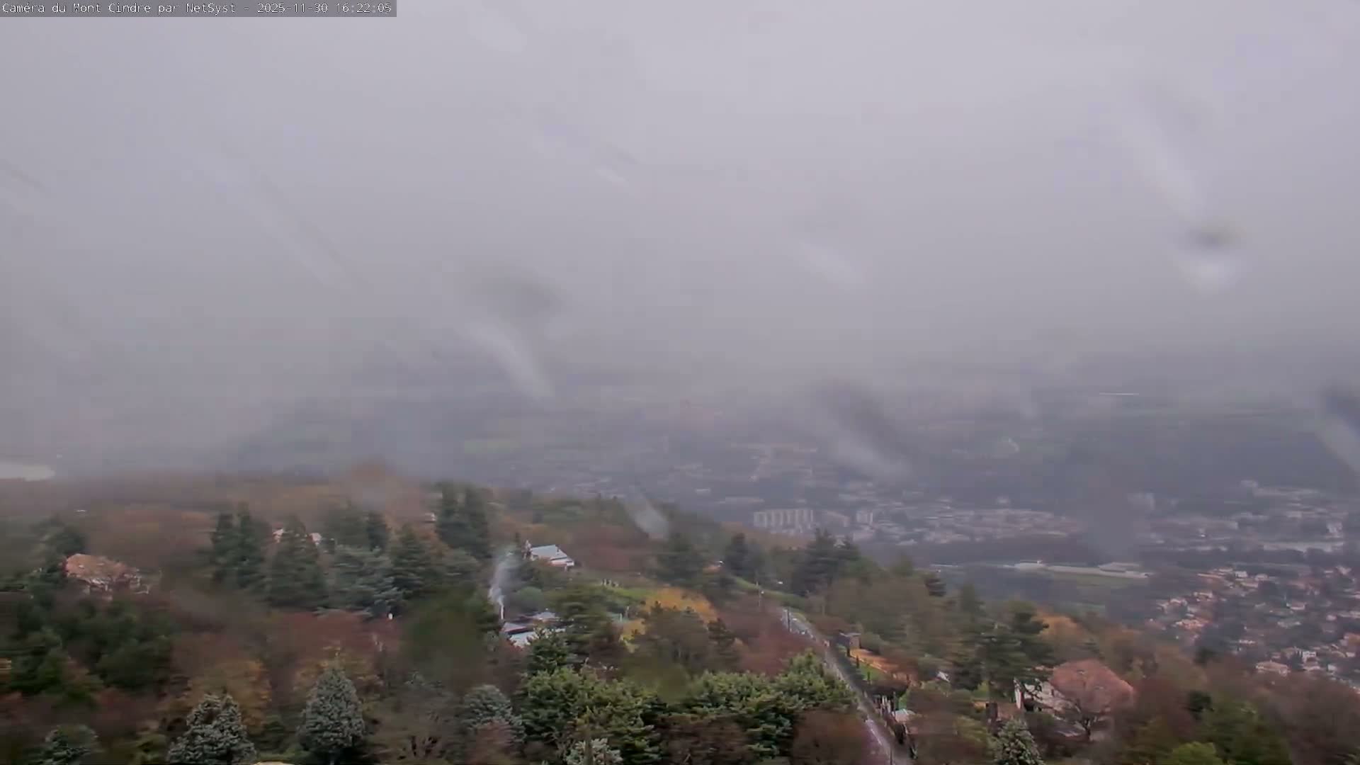 Lyon Skyline from Saint-Cyr-au-Mont-d'Or Mont Cindre Live Cam - Lyon, Métropole de Lyon, Auvergne-Rhône-Alpes, France