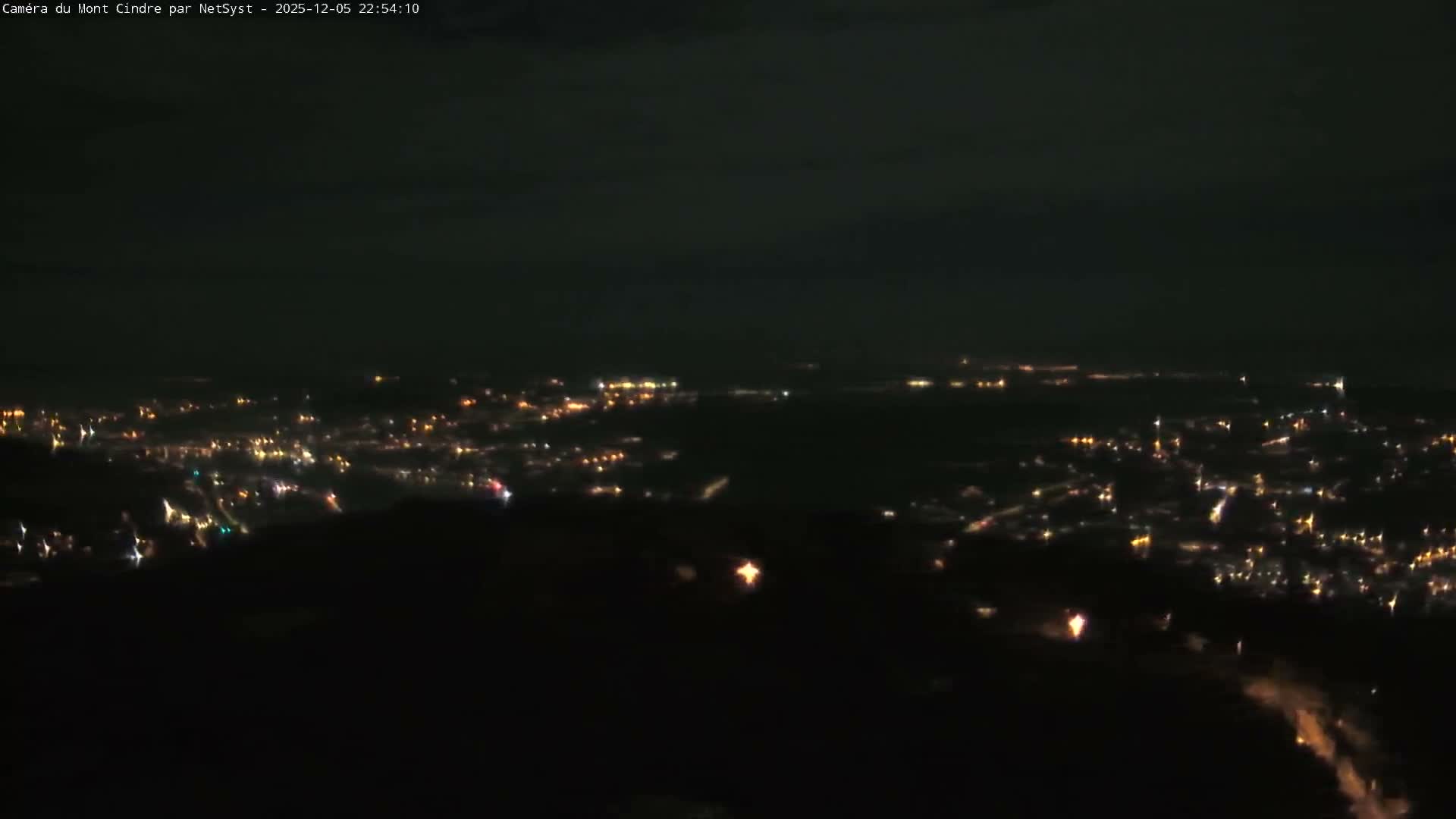 Lyon Skyline from Saint-Cyr-au-Mont-d'Or Mont Cindre Live Cam - Lyon, Métropole de Lyon, Auvergne-Rhône-Alpes, France