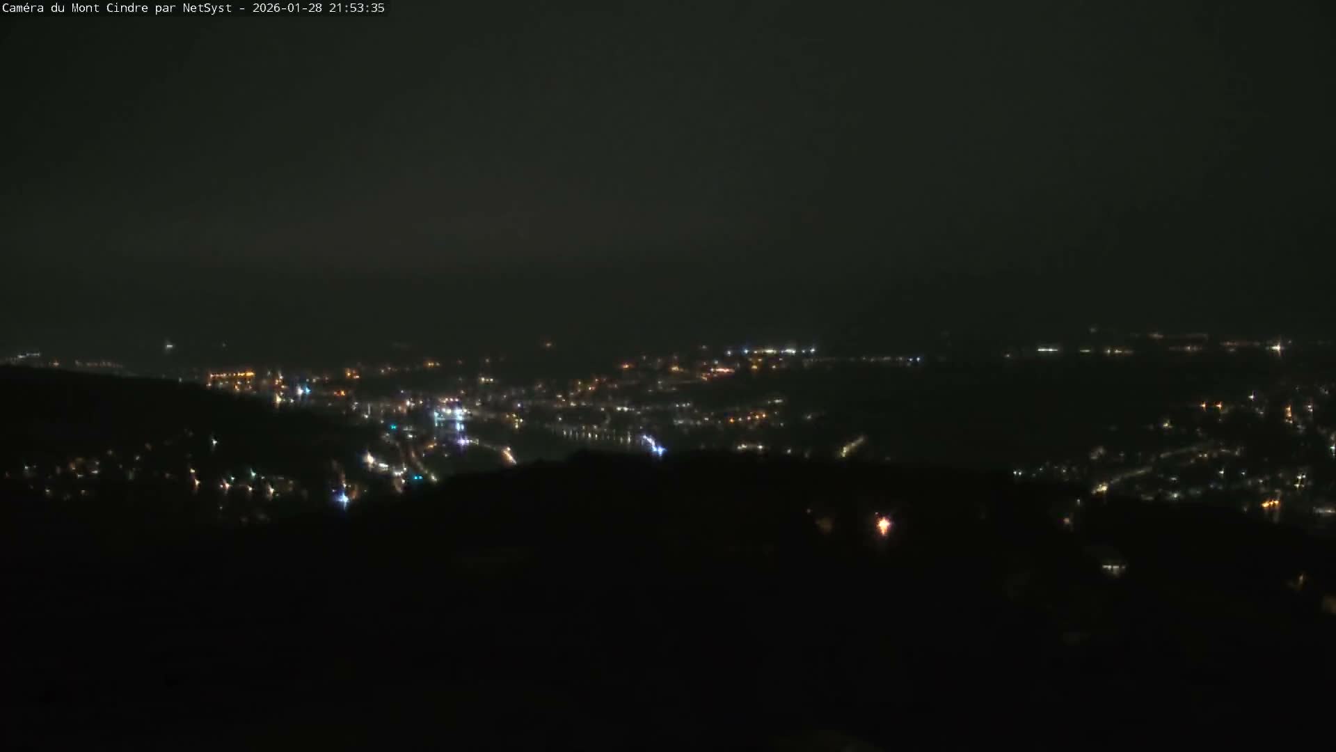 Lyon Skyline from Saint-Cyr-au-Mont-d'Or Mont Cindre Live Cam - Lyon, Métropole de Lyon, Auvergne-Rhône-Alpes, France