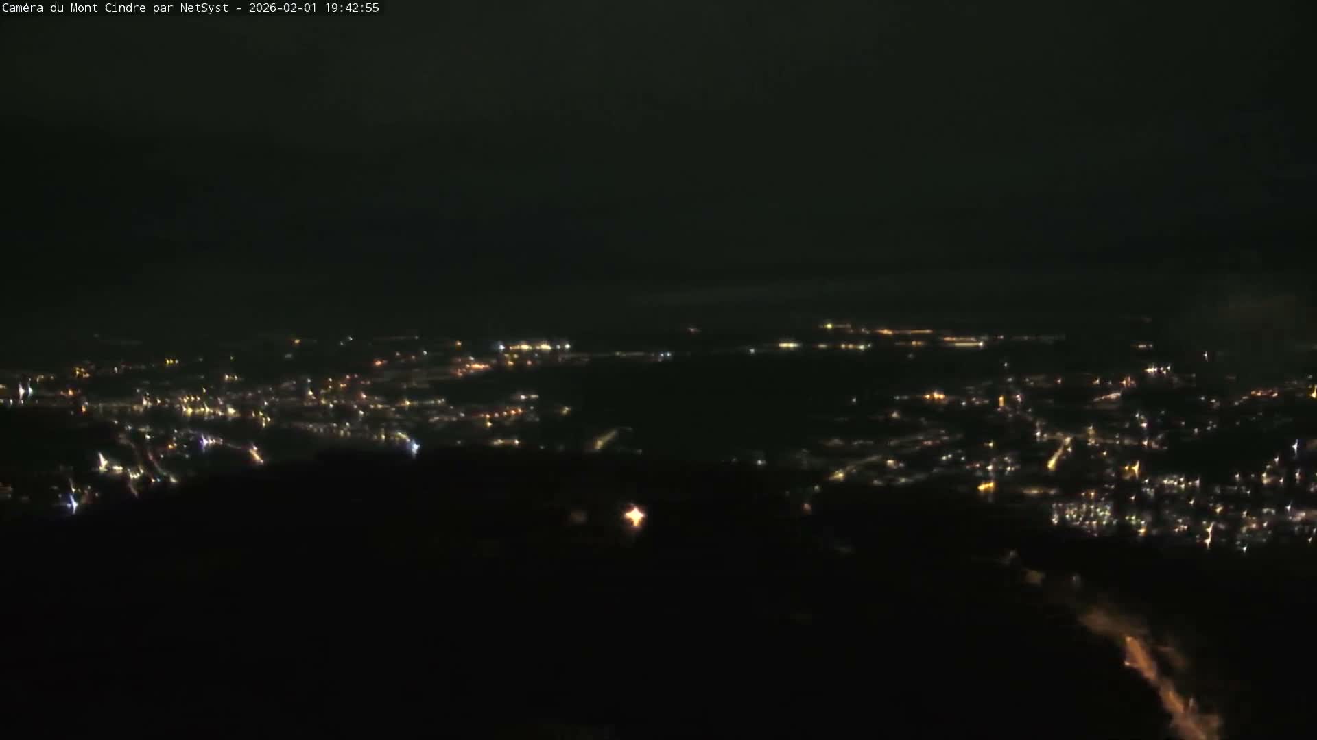 Lyon Skyline from Saint-Cyr-au-Mont-d'Or Mont Cindre Live Cam - Lyon, Métropole de Lyon, Auvergne-Rhône-Alpes, France