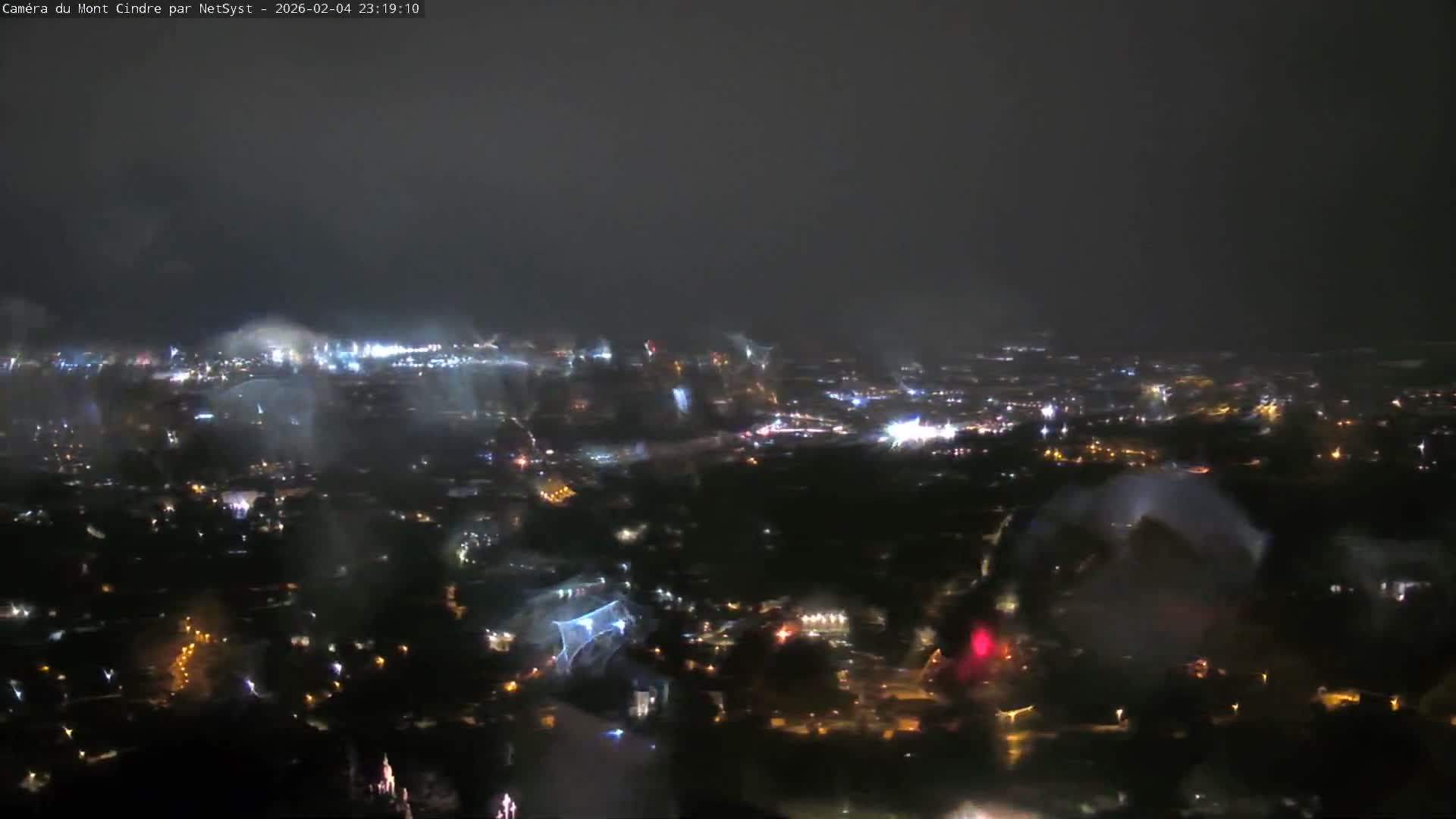 Lyon Skyline from Saint-Cyr-au-Mont-d'Or Mont Cindre Live Cam - Lyon, Métropole de Lyon, Auvergne-Rhône-Alpes, France