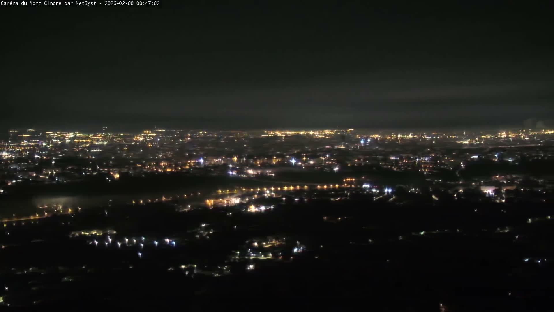Lyon Skyline from Saint-Cyr-au-Mont-d'Or Mont Cindre Live Cam - Lyon, Métropole de Lyon, Auvergne-Rhône-Alpes, France