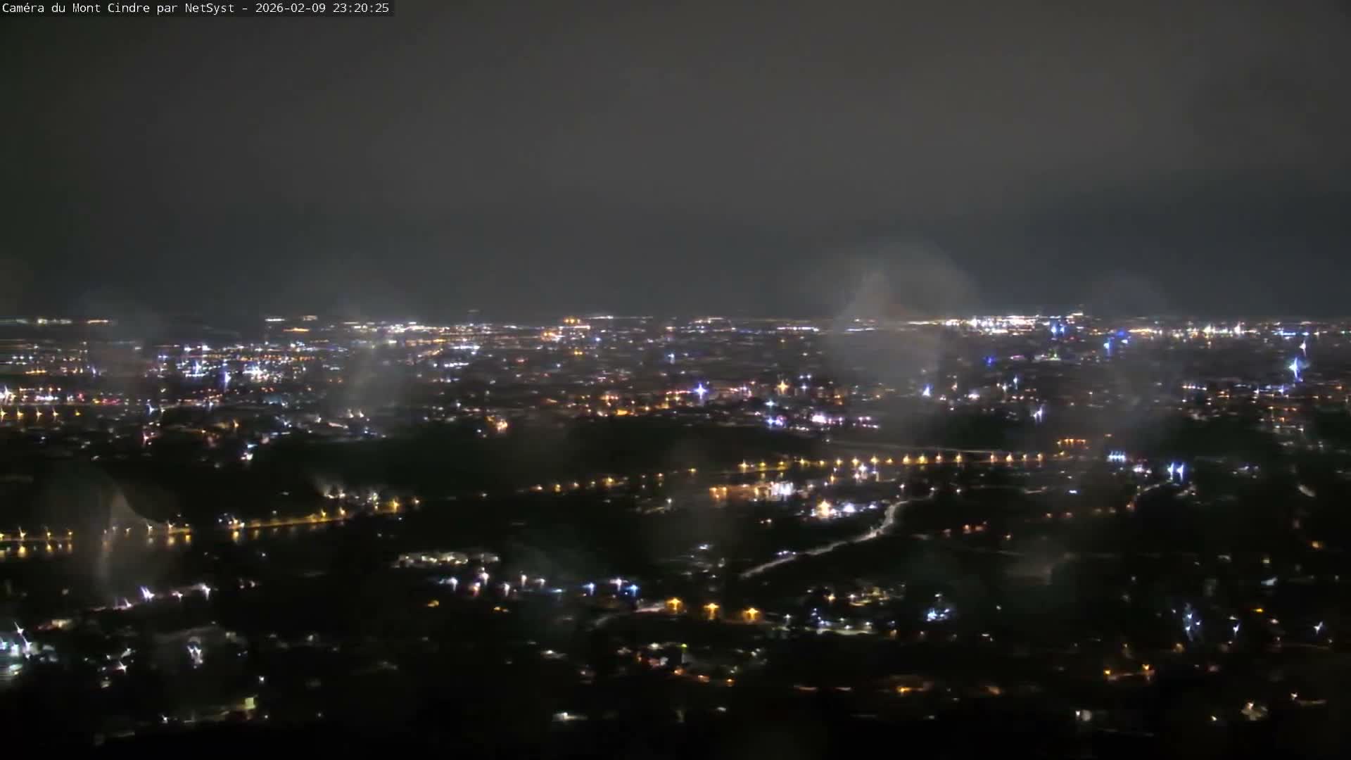 Lyon Skyline from Saint-Cyr-au-Mont-d'Or Mont Cindre Live Cam - Lyon, Métropole de Lyon, Auvergne-Rhône-Alpes, France