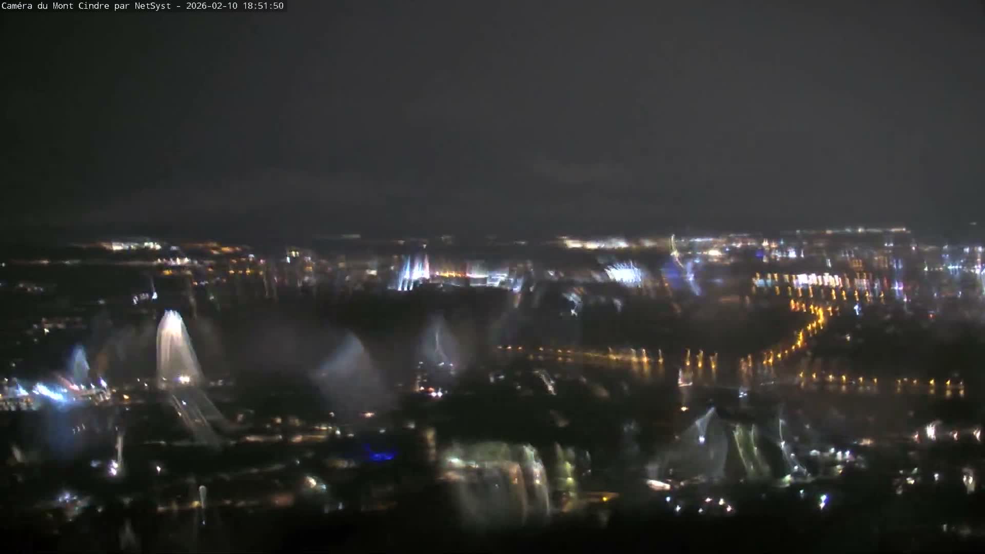Lyon Skyline from Saint-Cyr-au-Mont-d'Or Mont Cindre Live Cam - Lyon, Métropole de Lyon, Auvergne-Rhône-Alpes, France