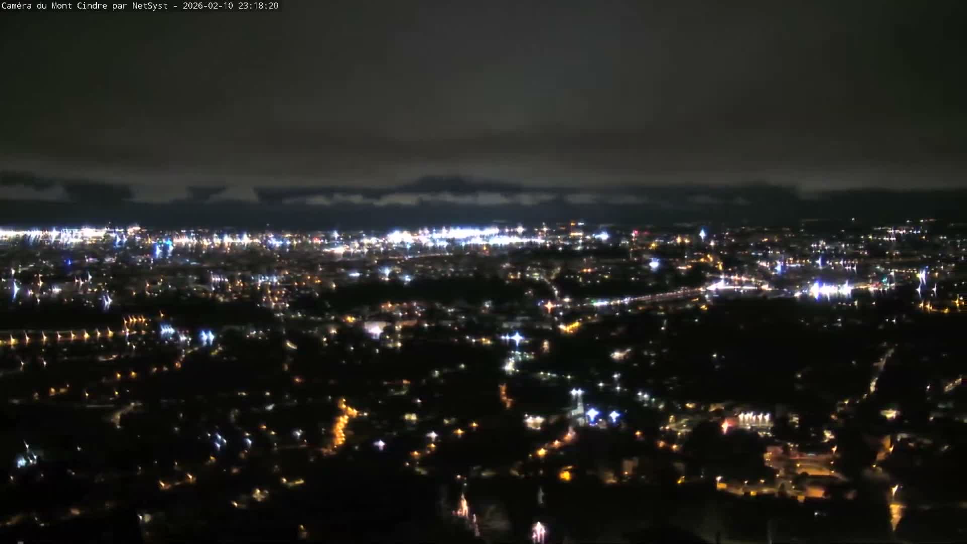Lyon Skyline from Saint-Cyr-au-Mont-d'Or Mont Cindre Live Cam - Lyon, Métropole de Lyon, Auvergne-Rhône-Alpes, France
