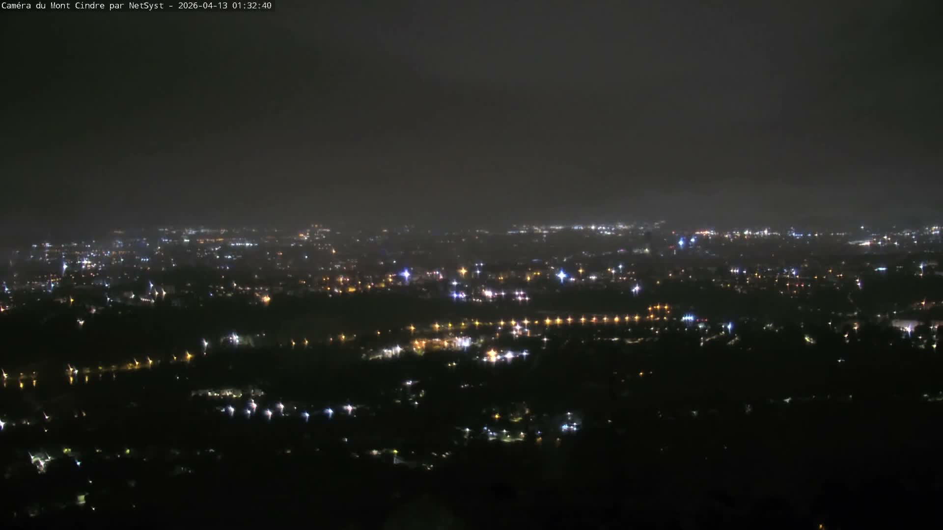 Lyon Skyline from Saint-Cyr-au-Mont-d'Or Mont Cindre Live Cam - Lyon, Métropole de Lyon, Auvergne-Rhône-Alpes, France