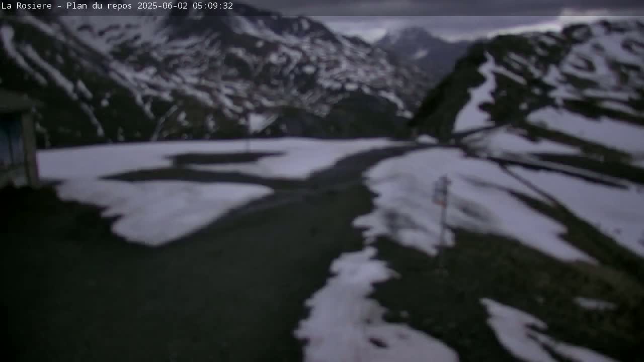 Montvalezan,  La Rosière Ski Area Charmlifts & Plan du Repos (Rest Plan) Live Cam - Albertville, Savoie, Auvergne-Rhône-Alpes, France