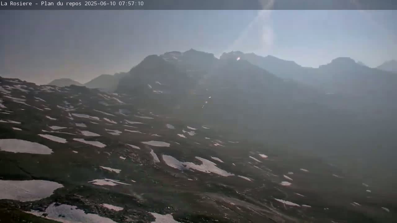 Montvalezan,  La Rosière Ski Area Charmlifts & Plan du Repos (Rest Plan) Live Cam - Albertville, Savoie, Auvergne-Rhône-Alpes, France