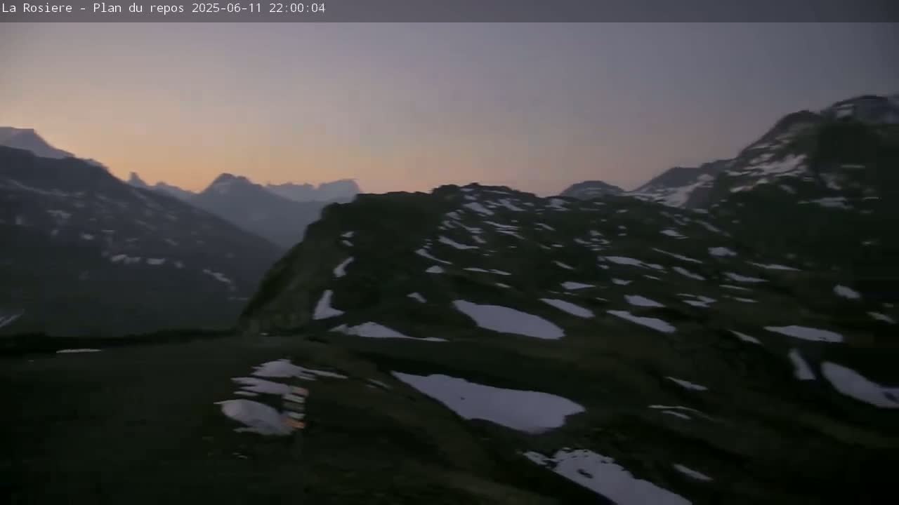 Montvalezan,  La Rosière Ski Area Charmlifts & Plan du Repos (Rest Plan) Live Cam - Albertville, Savoie, Auvergne-Rhône-Alpes, France