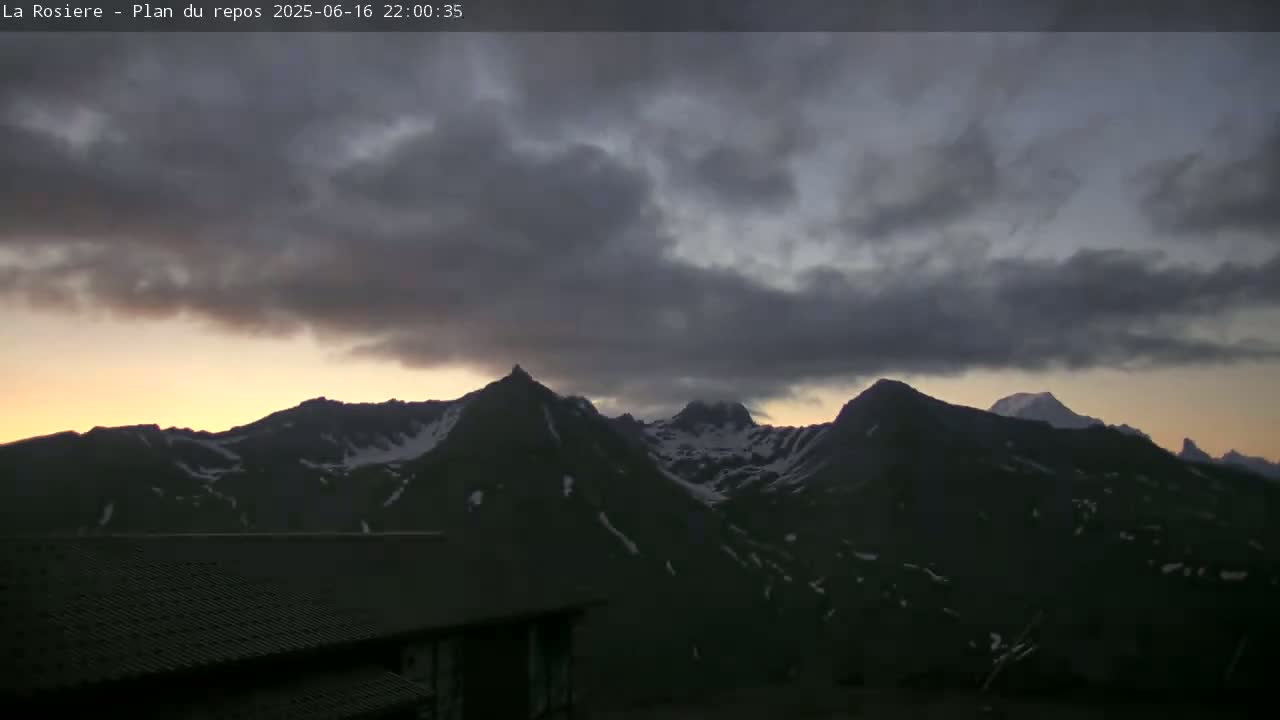 Montvalezan,  La Rosière Ski Area Charmlifts & Plan du Repos (Rest Plan) Live Cam - Albertville, Savoie, Auvergne-Rhône-Alpes, France
