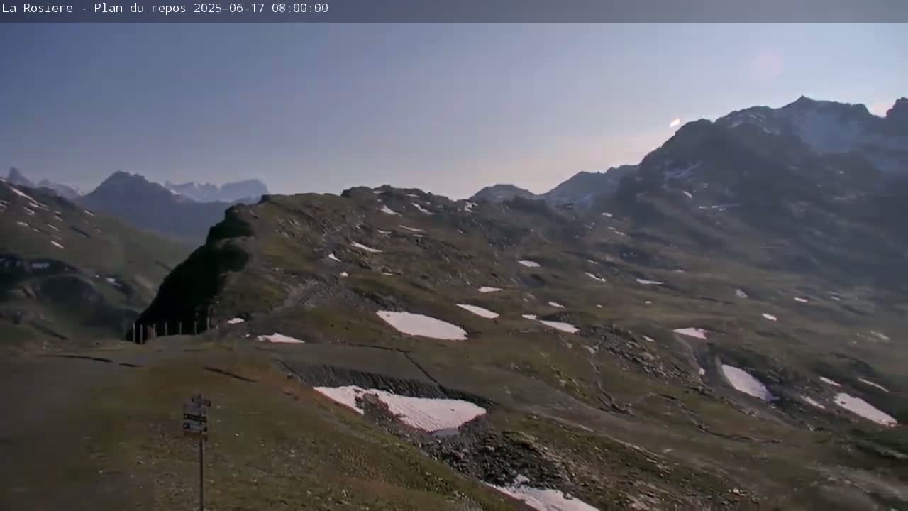 Montvalezan,  La Rosière Ski Area Charmlifts & Plan du Repos (Rest Plan) Live Cam - Albertville, Savoie, Auvergne-Rhône-Alpes, France
