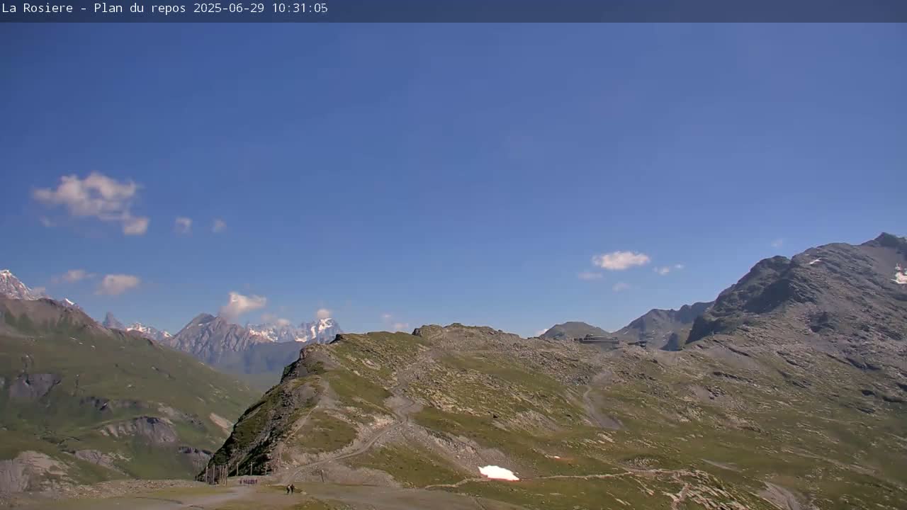 Montvalezan,  La Rosière Ski Area Charmlifts & Plan du Repos (Rest Plan) Live Cam - Albertville, Savoie, Auvergne-Rhône-Alpes, France