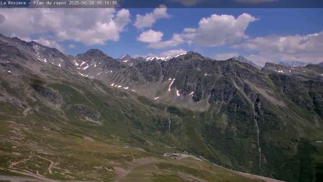 Montvalezan,  La Rosière Ski Area Charmlifts & Plan du Repos (Rest Plan) Live Cam - Albertville, Savoie, Auvergne-Rhône-Alpes, France