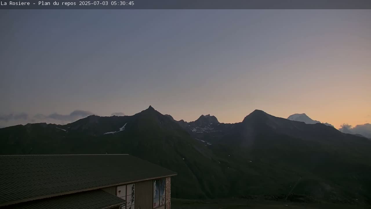 Montvalezan,  La Rosière Ski Area Charmlifts & Plan du Repos (Rest Plan) Live Cam - Albertville, Savoie, Auvergne-Rhône-Alpes, France