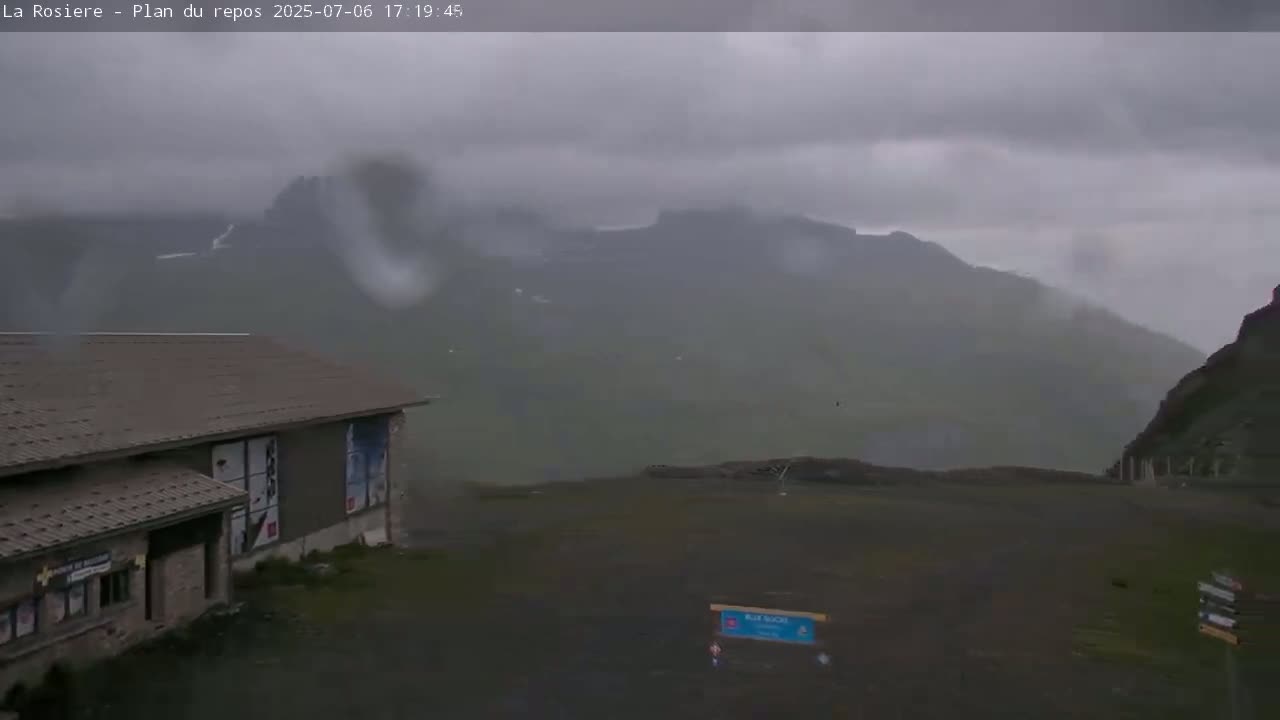 Montvalezan,  La Rosière Ski Area Charmlifts & Plan du Repos (Rest Plan) Live Cam - Albertville, Savoie, Auvergne-Rhône-Alpes, France