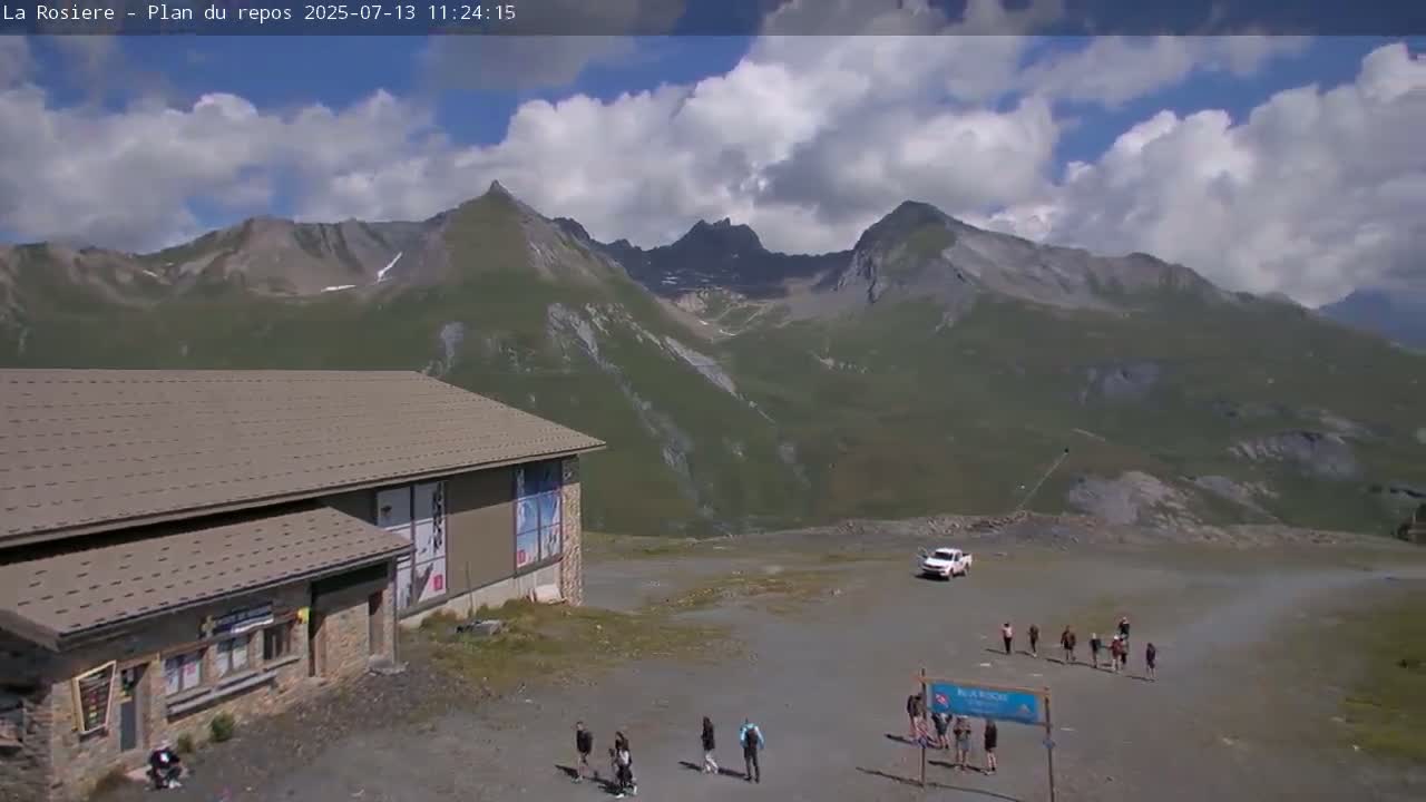 Montvalezan,  La Rosière Ski Area Charmlifts & Plan du Repos (Rest Plan) Live Cam - Albertville, Savoie, Auvergne-Rhône-Alpes, France