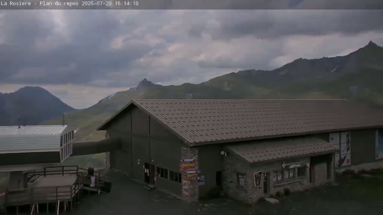 Montvalezan,  La Rosière Ski Area Charmlifts & Plan du Repos (Rest Plan) Live Cam - Albertville, Savoie, Auvergne-Rhône-Alpes, France