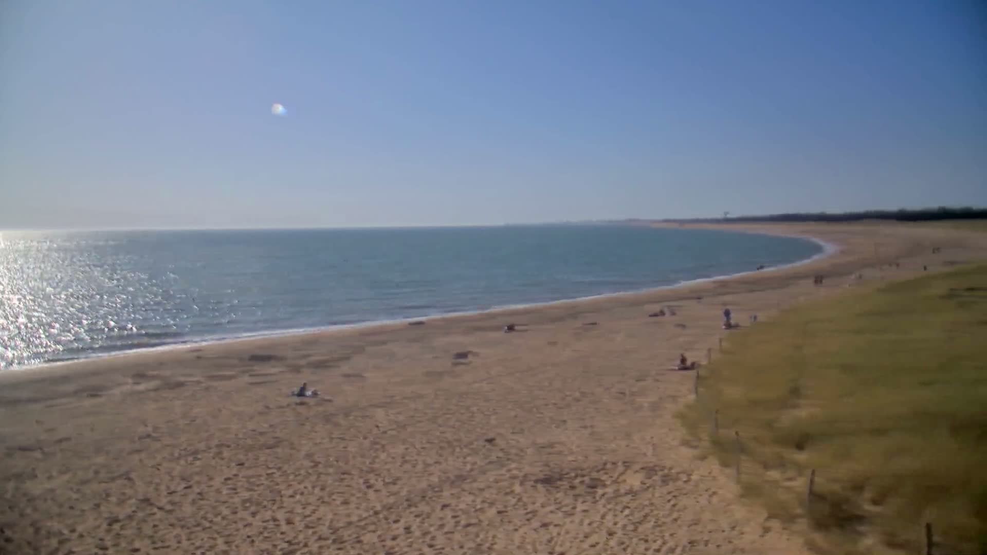 Saint-Hilaire-de-Riez, Plage de la Parée Préneau Beach Live Cam -  Les Sables-d'Olonne, Vendée, Pays de la Loire, France