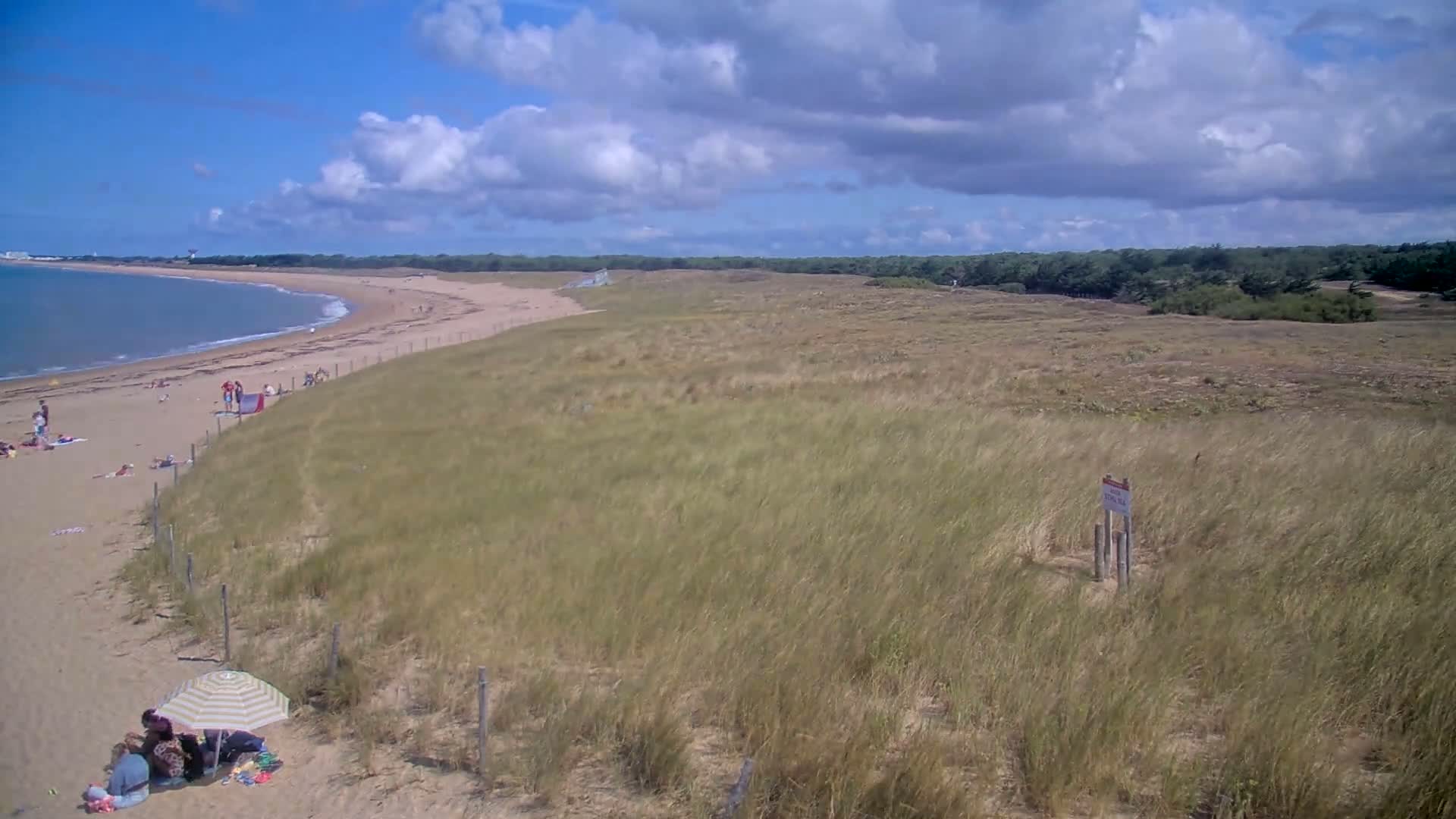 Saint-Hilaire-de-Riez, Plage de la Parée Préneau Beach Live Cam -  Les Sables-d'Olonne, Vendée, Pays de la Loire, France