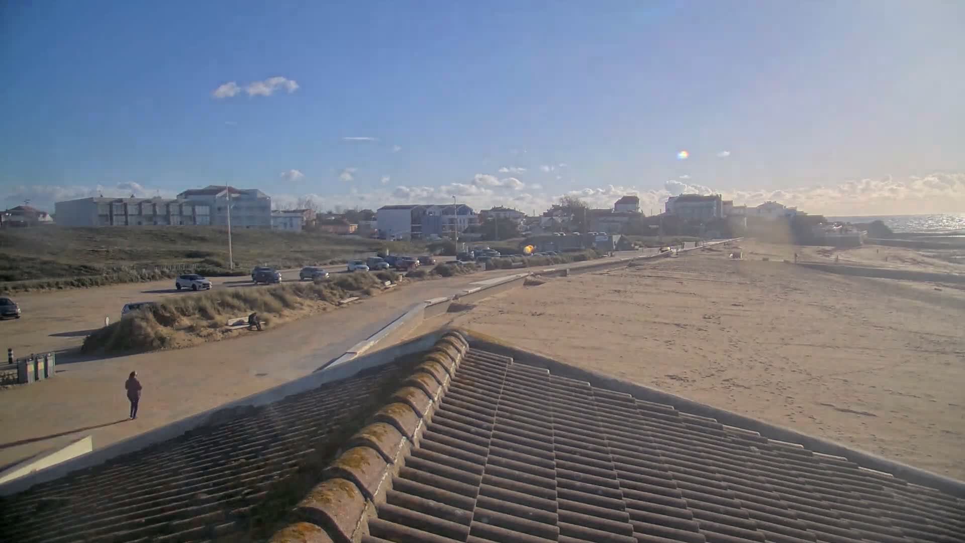 Saint-Hilaire-de-Riez, Plage de la Parée Préneau Beach Live Cam -  Les Sables-d'Olonne, Vendée, Pays de la Loire, France
