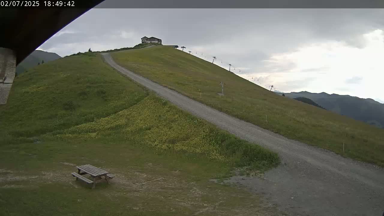 Saint-Gervais-les-Bains,  Telesiege de la Croix Live Cam - Bonneville, Haute-Savoie, Auvergne-Rhône-Alpes, France